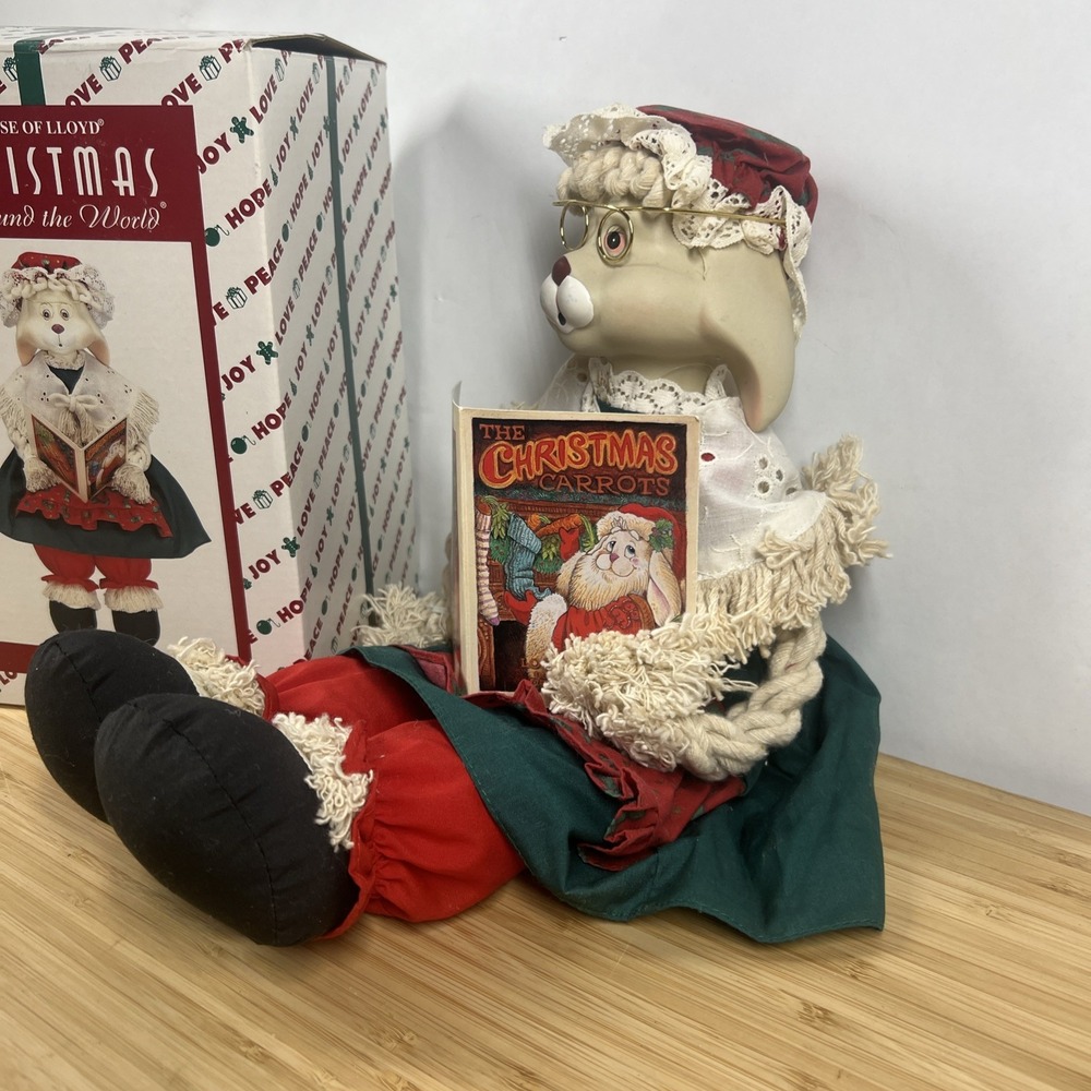 House of Lloyd Christmas Around the World Grannie Flo Bunny 1996 New In box - Picture 4 of 9